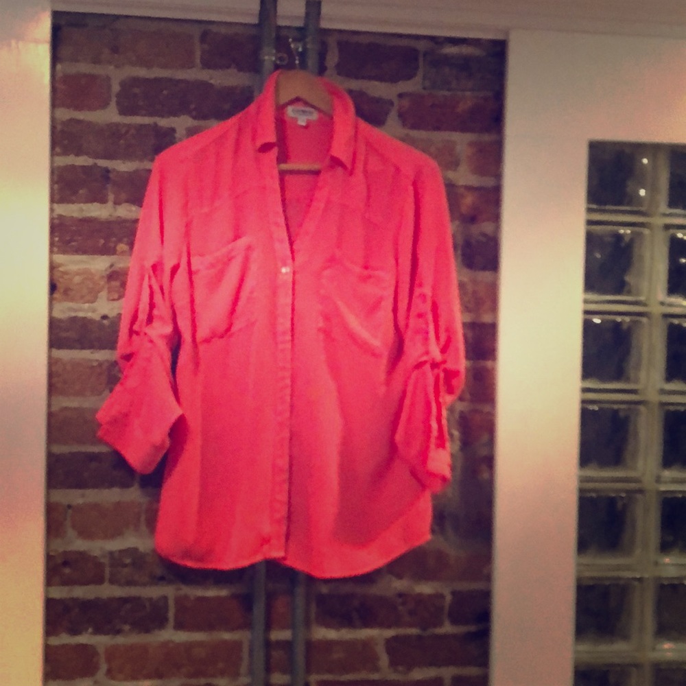 Hot Pink Express Portfonio Shirt